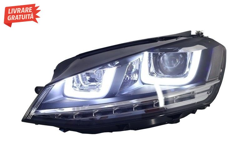 Faruri 3D LED VW Golf VII (2012-2017) R-Line LED Semnalizare Dinamica