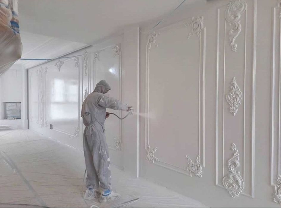 Безвоздушная покраска краскопультом