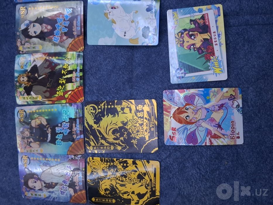Карточки Demon Slayer, My Little Pony, Genshin Impact, Winx и Pokemon