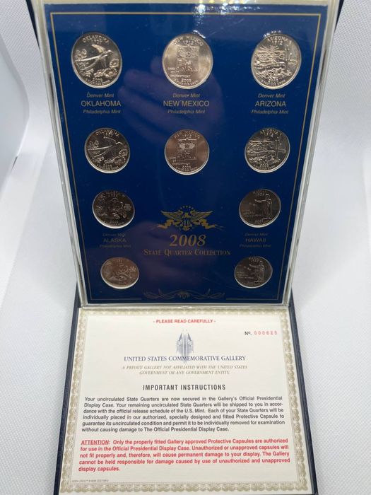 Набор монет State Quarters 2008 — США