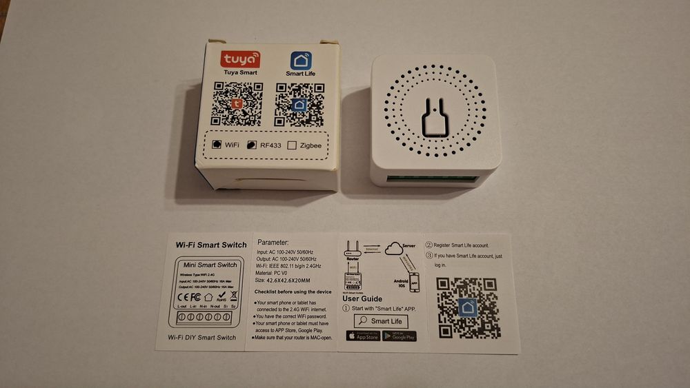 Releu inteligent  / WI-FI + RF 433MHZ / comutator Tuya smart switch