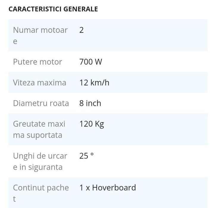 Hoverboard ca nou 20 km 8 inch