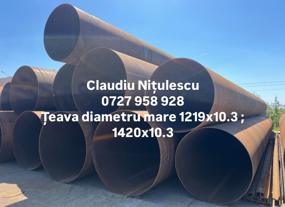 Vand teava metalica noua si recuperata teava trasa si sudata elicoidal