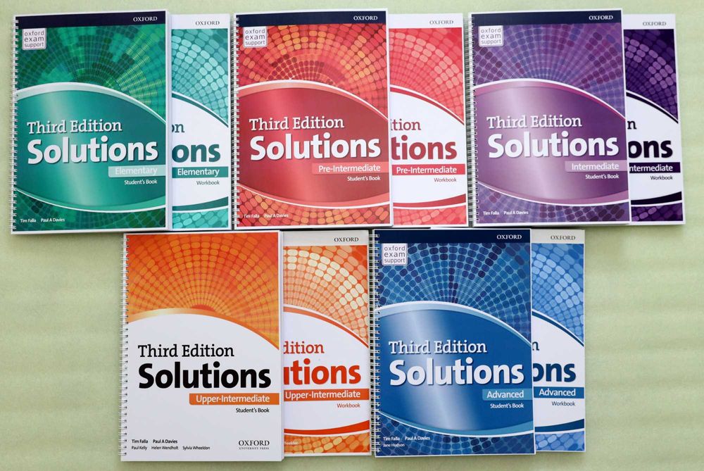 Solutions 3rd edition Elementary, Pre-Intermediate, Intermediate и др.