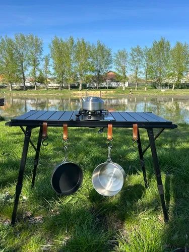 Стол туристический складной с газовой плитой