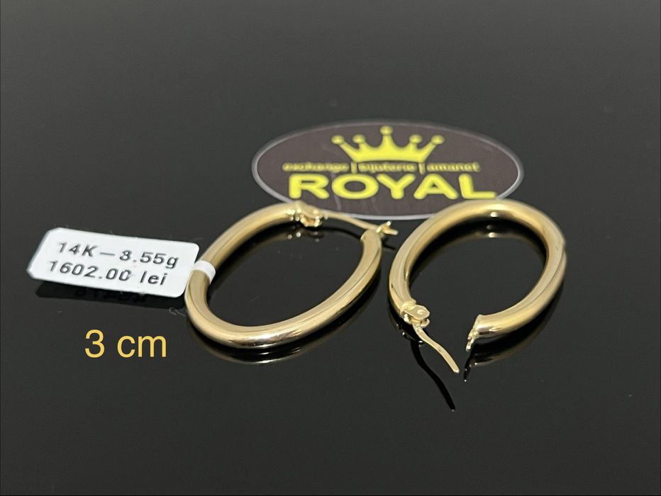 Bijuteria Royal CB : Cercei dama aur 14K 585 3,55 grame