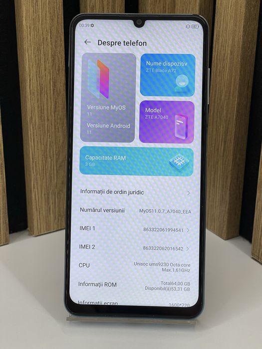 ZTE Blade A72 64Gb 3Gb ram Garantie / Factura #60622