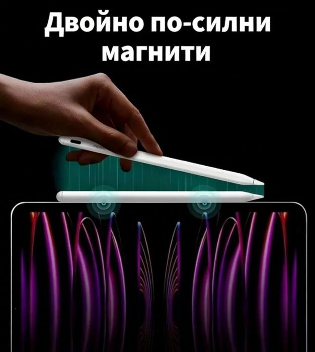 Писалка стилус за таблет и телефон бял