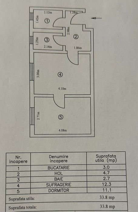 Apartament 2 camere ,mobilat si uitlat ,centrala proprie .Soseaua Bucuresti (Alexandria). -38.900€ ,usor negociabil .