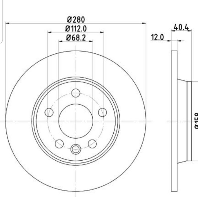 Disc frana spate Transporter T4 Caravelle 2003 PRODUS NOU ÎN OFERTĂ