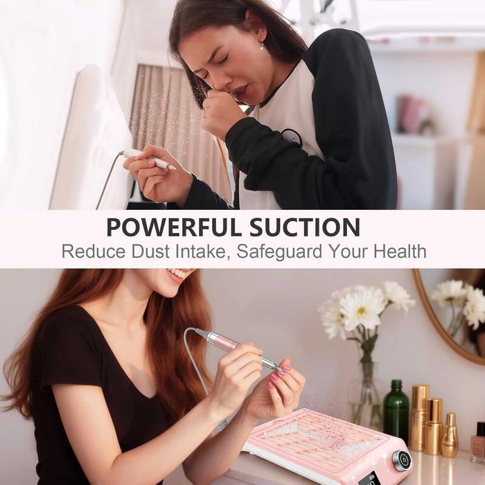 Акумулаторен колектор за прах от нокти Kredioo, 10 степени,5000 об/мин