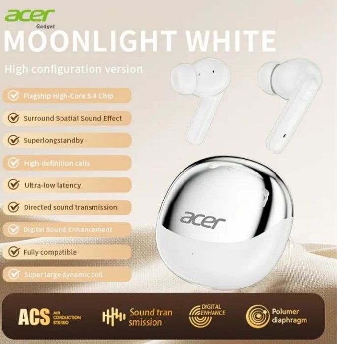 2 чифта Безжични слушалки тапи acer