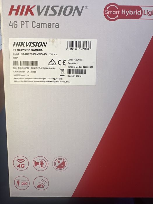 Hikvisin.    PT.   Kamera.   4G