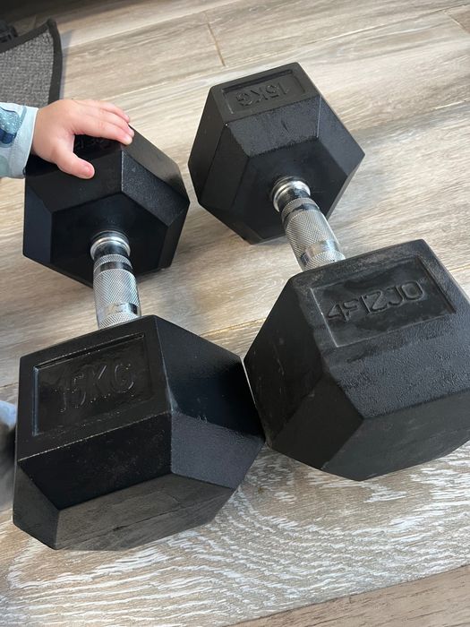Set 2 gantere 15 kg fiecare