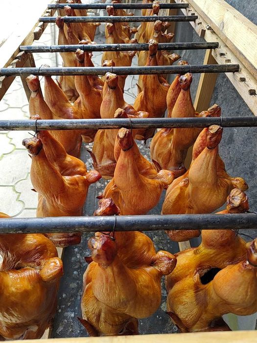 Мясо горячего копчения.