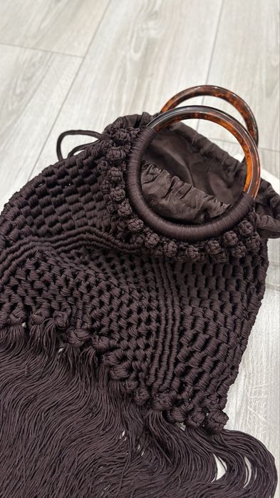 Zara Жестока дамска лятна чанта с ресни