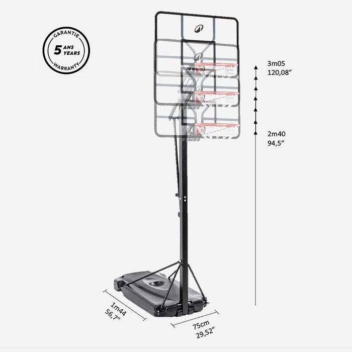 Coș Baschet cu Structură de Susținere - produs resigilat Decathlon