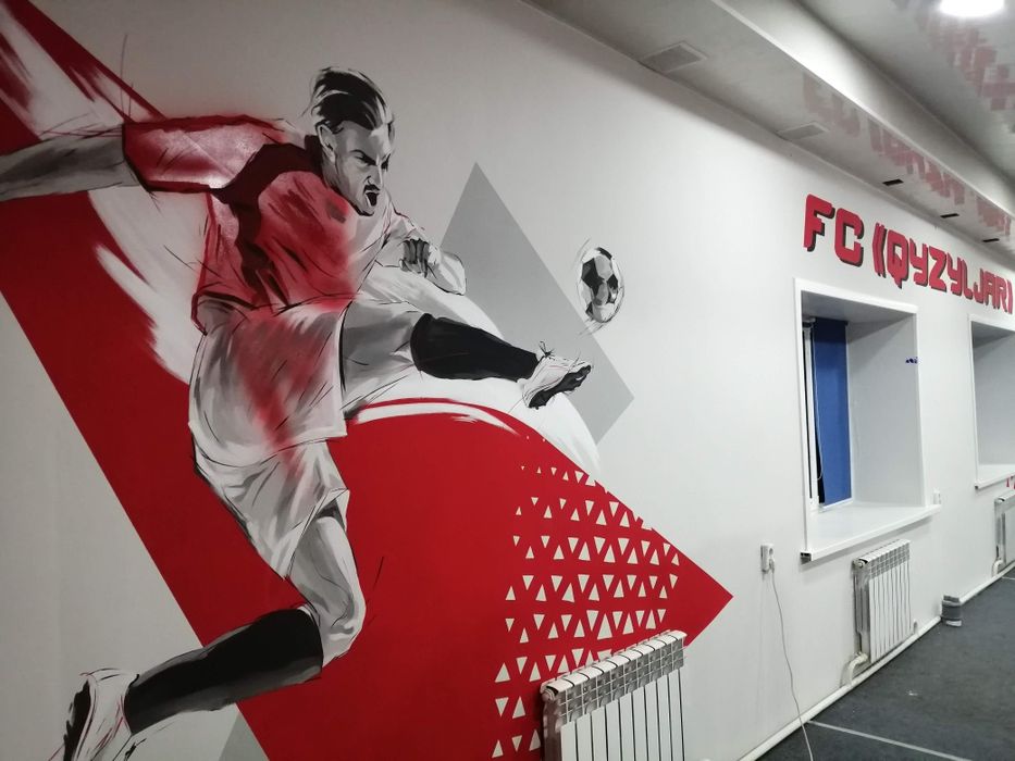 Роспись стен. Художник. Петропавловск