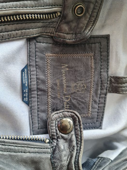 Jacheta Piele Oaie Massimo Dutti model rar,Geaca ca noua,XL,gri,man