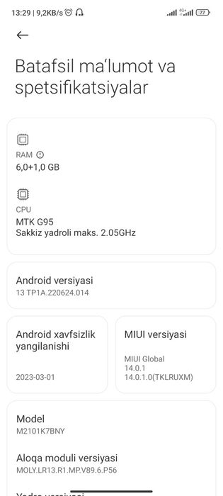 Redmi note 10c .
