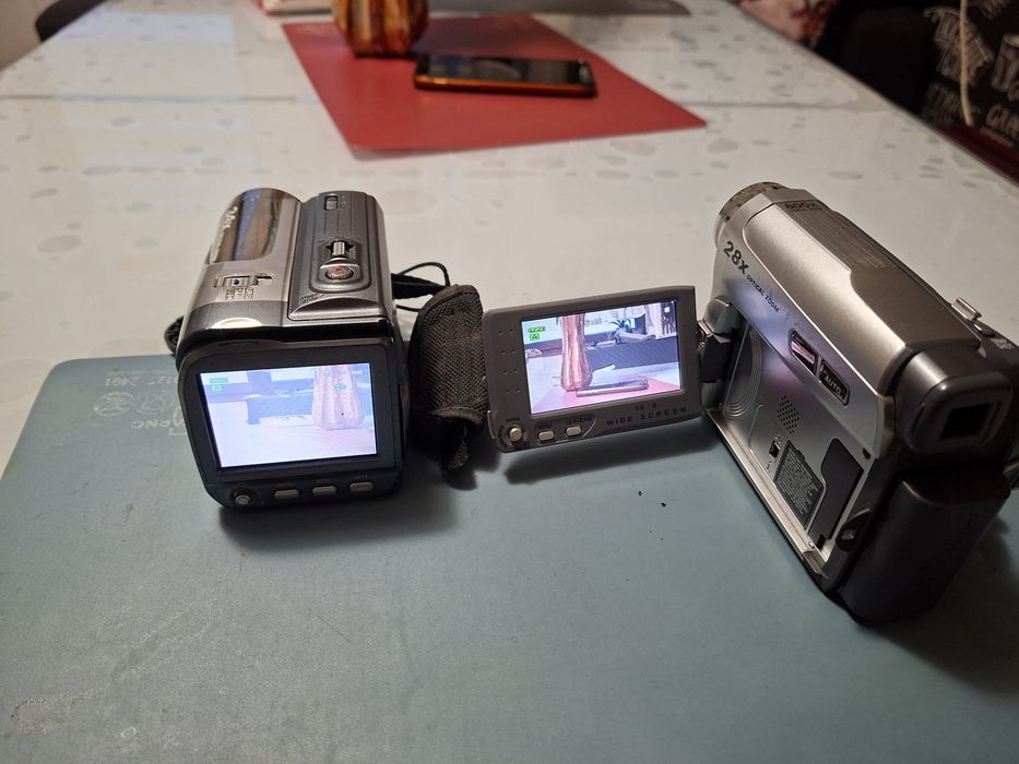 Aparate miniDV JVC si Medion, funcționale,pt piese,reparat sau colecție