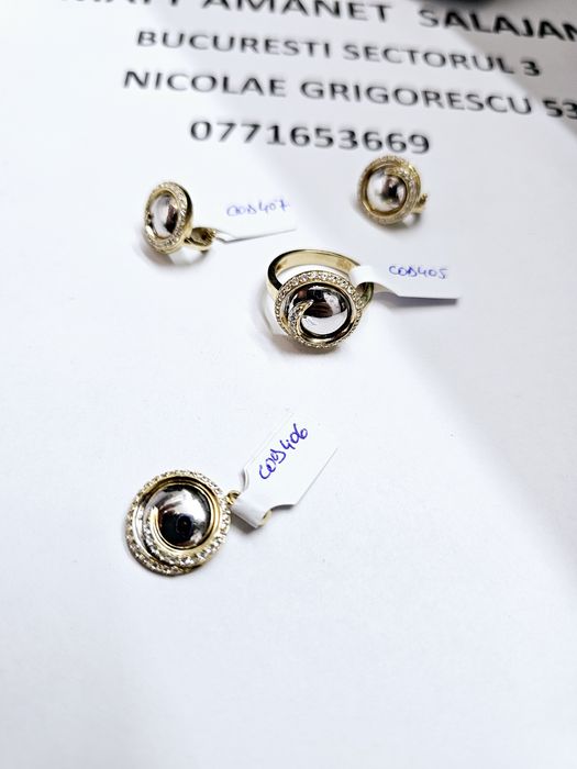 Vand set bijuterii din aur 14 k 15.79 g cod 405 406 407