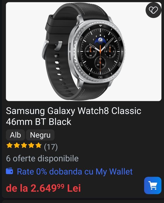Samsung Galaxy Watch8 Classic 46mm BT Black