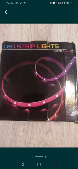 Banda lumini led RGB 2 role x 15m (30m), cu schimbare de culoare, nou