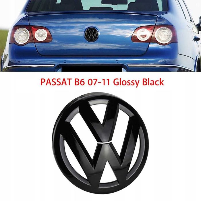 Set 2 Embleme Fata Spate Negru Lucios Volkswagen VW Passat B6, 2007-11