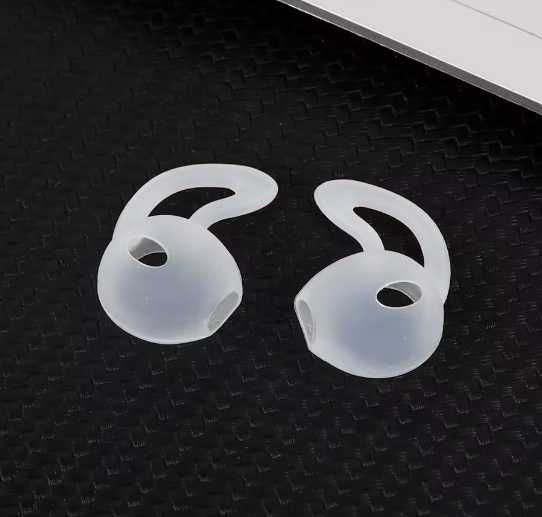 AirPods 1/2 силиконови уплътнители / тънки предпазват от изпадане бели