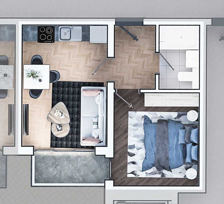 Продава се Двустаен апартамент в София, Зона Б-19 - 57 кв.м за 1031 €/кв.м - Снимка #1