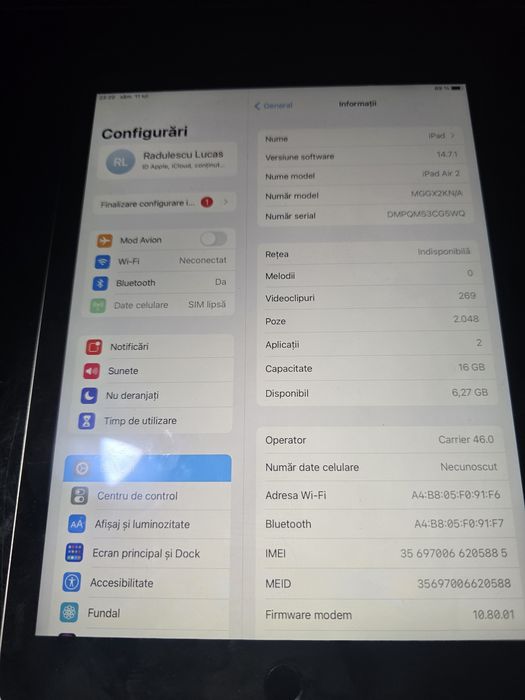 iPad air 2 16 GB