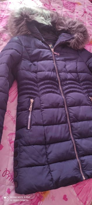 ХЛ зимно яке с голяма пухена качулка