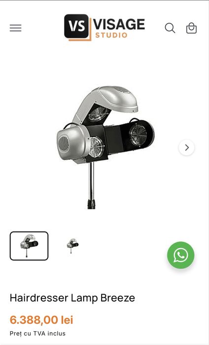Hairdresser Lamp Breeze Casca de uscat parul.