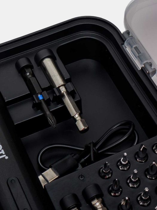 Аккумуляторная отвертка BIYOTI 35 бит + кейс | USB зарядка | ART 2020