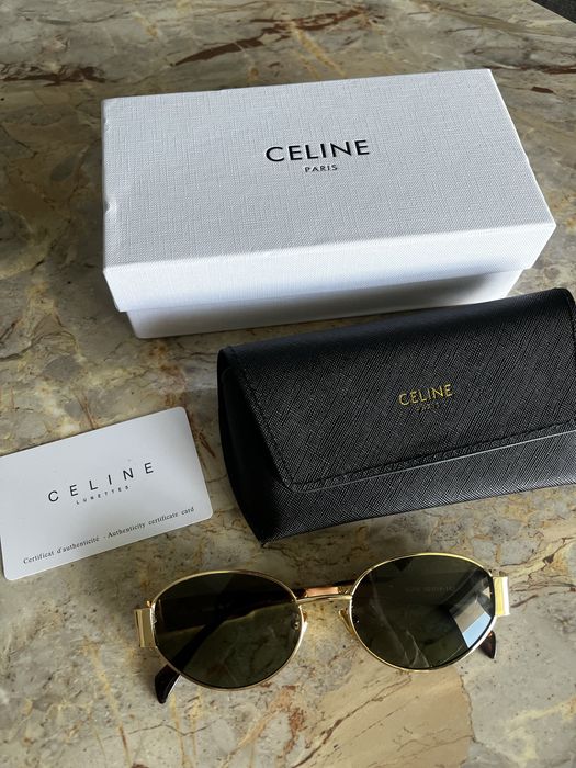 Ochelari de soare celine metal triomphe pentru femei golden