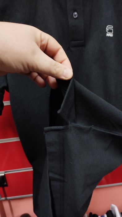 Тениска с яка G-Star Raw Oluv M  нова мъжка черна оригинална