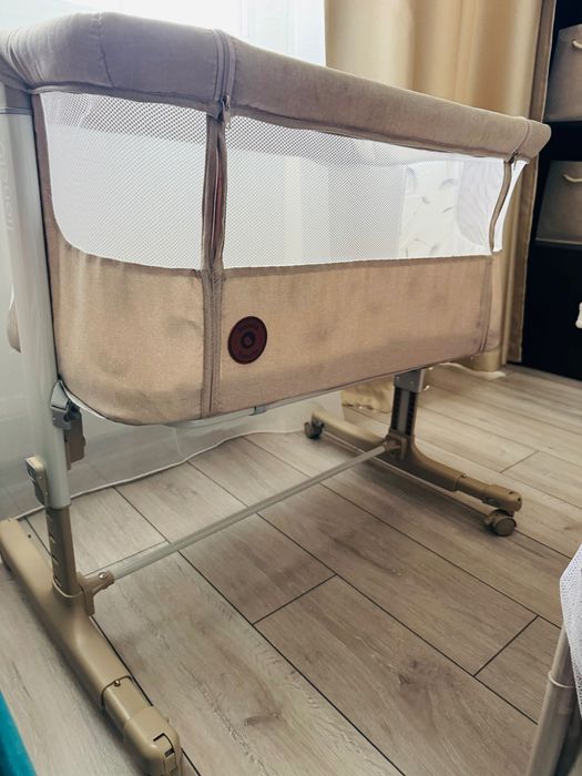 Pătuț Co-sleepe Lionelo Aurora 3 în 1 bej