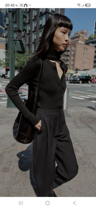 Zara сатенена рокля нова Хс