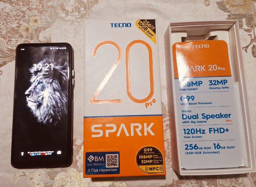 Kafolatlangan narxda siz uchun Tecno Spark 20 pro