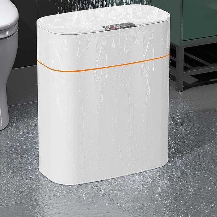 Автоматичен кош за боклук с капак и сензор, 13 л, с включени батерии