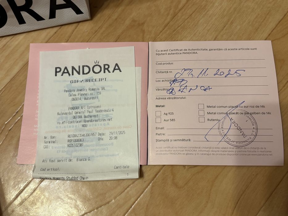 Bratara Pandora NOUA cu factura
