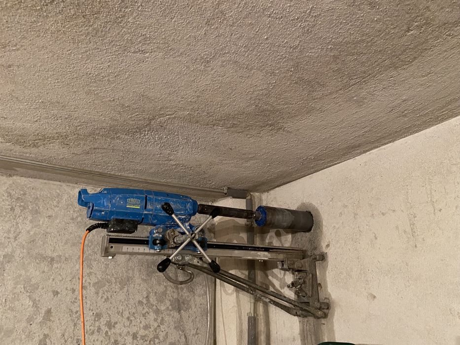 Пробиване на отвори в бетон. Диамантено пробиване.