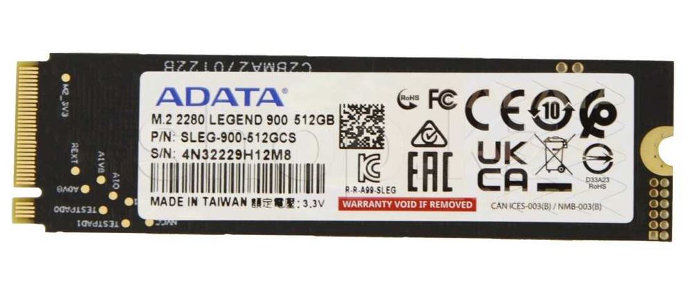 SSD накопитель 512 GB ADATA Legend 900, M.2, PCIe 4.0