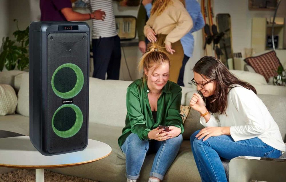 Metronic 477182 Аудио Система, Bluetooth 600W Party XL LED Светлини