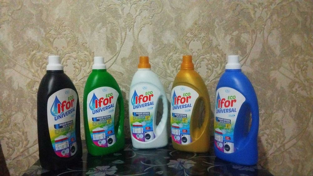 avtomat gel Azizbek nomli sexdan 5 xil rangli idishi bor