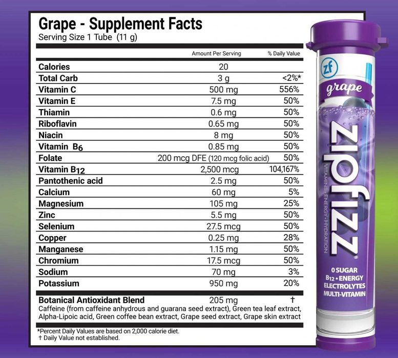 Витаминный комплекс Б 12 Напиток Zipfizz Energy Drink Mix 30 шт