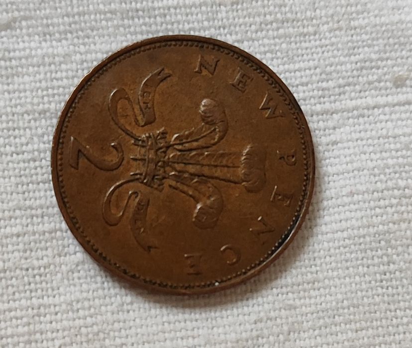 Великобритания Елизавета 2. 1971 год.2 пенса.Бронза