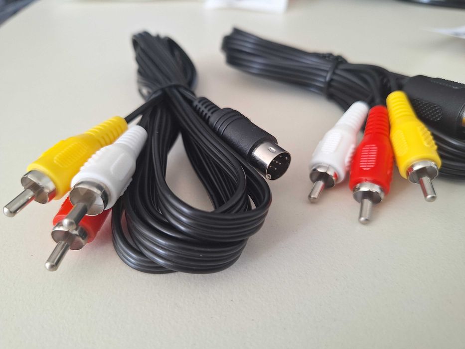 3RCA 1.8m AV Audio Video Cable for SEGA Mega Drive Genesis 1, Drive Genesis 2, Drive Genesis 3