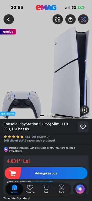 Ps 5 cu 2 joystik